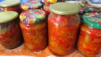 Лечо на зиму с баклажанами, помидорами и перцем – кулинарный рецепт