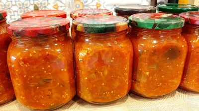 Баклажаны на Зиму с помидорами и болгарским перцем. Без стерилизации и  жарки | Ладная кухня | Дзен