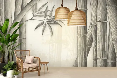 Бамбук в интерьере квартиры | Смотреть 55 идеи на фото бесплатно