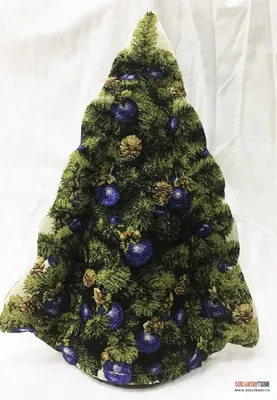 Декоративная елка с синими шарами — купить по цене от 3515 руб. с доставкой  в Нижнем Новгороде