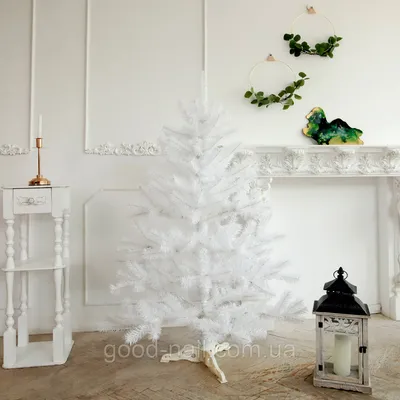 Искусственная белая елка новогодняя 150 см / напольная елка с металлической  подставкой (ID#219043836), цена: 79 руб., купить на Deal.by