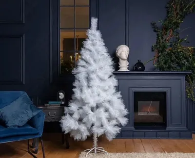 Белая искусственная елка фото фотографии