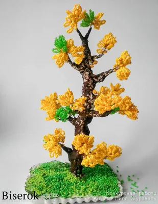 Набор для плетения из бисера \"Дерево счастья\" - Лимонное дерево