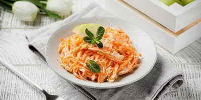 Салат из капусты и моркови пошаговый рецепт с фото