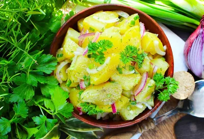 Салат из вареной картошки рецепт с фото пошагово - 1000.menu