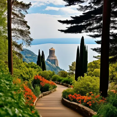 Крым, ботанический сад...» — создано в Шедевруме
