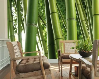Настенный декор дерево Бамбук W 88 см, L 10 см, Н 92 см металл 1021529 -  Гранд-Презент