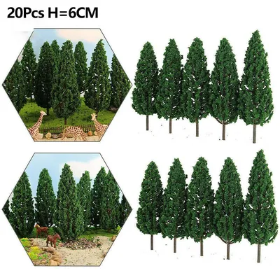 Купить Искусственные сосны, модели деревьев, высота 6 см, диорама, пейзаж |  Joom