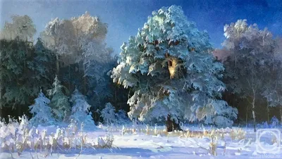 Старый дуб зимой+Флора Лысой горы