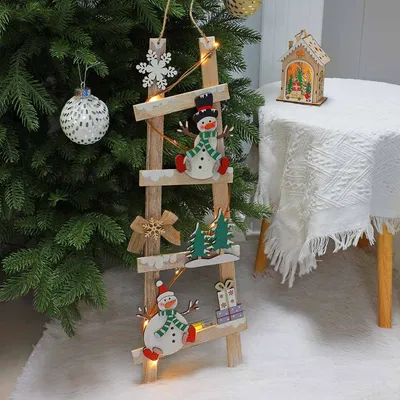 Электрическая лестница, подвесное украшение, украшения для рождественской  елки, Санта-Клаус, рождественские украшения для дома и окон, Детские  Подарочные игрушки | AliExpress