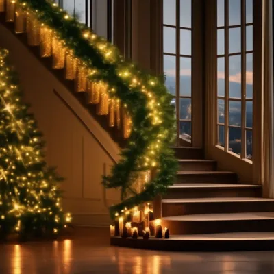 Рождественская лестница, венок, изысканная елка, Рождественская гирлянда,  художественные изделия со шнурком, фотоаксессуары для праздничных подарков  | AliExpress