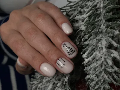 2022 Рождественская вечеринка Маникюр Рождественская елка миндаль накладные  ногти нажимные ногти французский белый зеленый накладные ногти с дизайном |  AliExpress