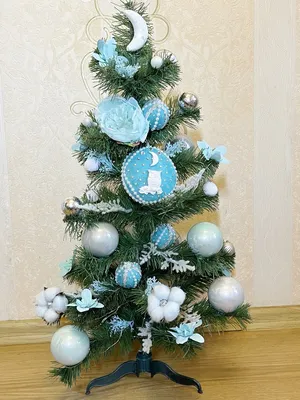 Серая новогодняя елка с голубыми шарами Фон И картинка для бесплатной  загрузки - Pngtree
