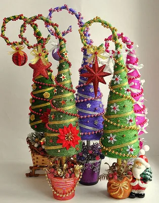 Ёлка из волокна сизаля / Handmade Christmas tree / Новогодняя елочка из  сизаля своими руками - YouTube