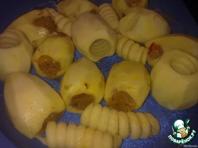 Картошка, фаршированная с крылышками – кулинарный рецепт