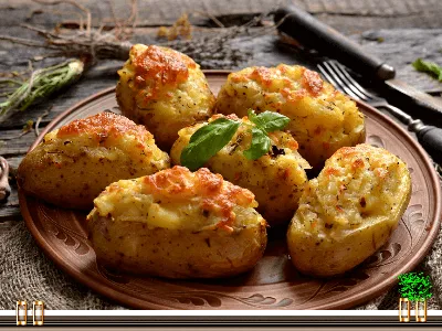 Фаршированная картошка в духовке с фаршем (рецепт с фото) (7 фото) —  Doozy.ru