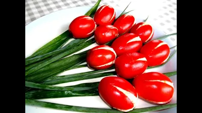 Фаршированные помидоры тюльпаны фото фотографии