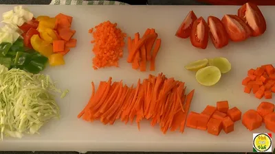 Презентация \"Различные формы нарезки овощей\" (6 класс) по технологиям –  скачать проект