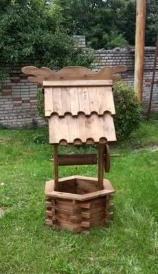 Декоративный колодец из бетонных колец для сада: как оформить колодец на  даче и садовом участке красиво, чертеж - 19 фото