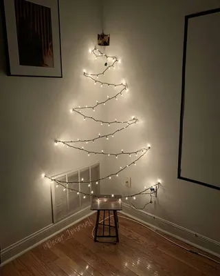 Новогодняя елка из фетра на стену с игрушками на липучках 100 см