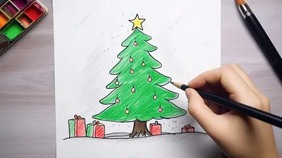 Ткань дорожка, хлопок, новогодний рисунок \"Снеговик у новогодней ёлки\",  ширина 50 см