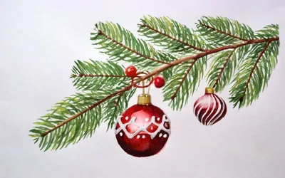 Новогодняя елка, рисунок | Пикабу