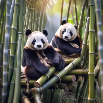 Большая Панда Медведь Ест Бамбук — стоковые фотографии и другие картинки  Панда - Панда, Зоопарк, Бамбук - iStock