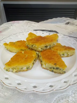 Заливной пирог с начинкой из яиц и зеленого лука - рецепт автора Ирина  Семененко