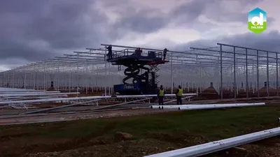 Строительство голландской теплицы в 3х минутном ролике - Construction of a  Dutch greenhouse 3-minute - YouTube