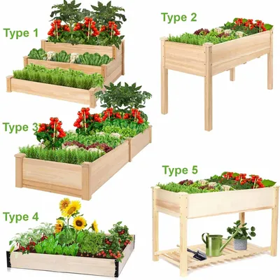 Грядка для сада из пихты, 5 типов, устойчивая к гниению, для патио,  выращивание цветов, Выращивание овощей, сад коробка для посадки | AliExpress