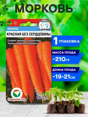 Сибирский сад Семена Моркови Мо сладкая крупная хрустящая для хранения
