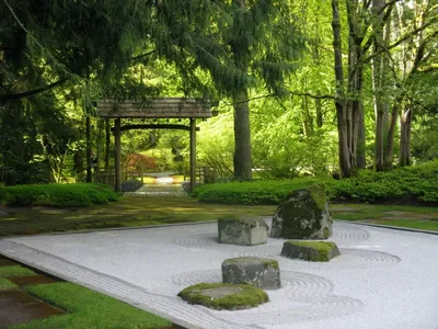 Японский сад камней с галькой — фото 2