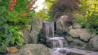 Как сделать водопад в саду или на даче своими руками. | Водоемы | Ландшафт  | АССбуд — строительный портал