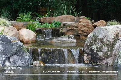 искусственный водопад стоковое изображение. изображение насчитывающей  зеленый - 214270071