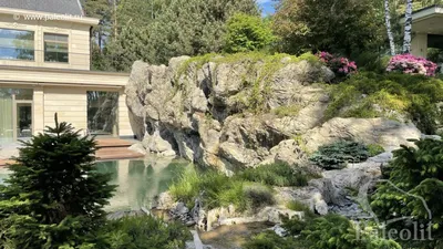 Создание водопада на участке, каскадный водопады - «Арт-Грин Дизайн»