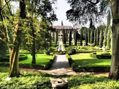 3D Фотообои \"Благоухающий итальянский сад\" ПЕСОК (300*240мм) 7,2м2 купить  со скидкой в Мурманске