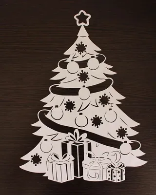 Шаблон елки для вырезания из бумаги распечатать, трафарет елки на окна 50+  идей | Рождественская бумага, Зимние поделки, Трафареты
