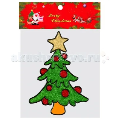 Рождественская елка, Рождественские наклейки на окна, мультяшный узор,  стикер на стену, стеклянная наклейка, Новый год – лучшие товары в  онлайн-магазине Джум Гик