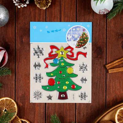 Новогодние наклейки на окно Рождественская елка Переводные картинки в форме  снежинки Рождественские украшения для дома двери стены окна декоративные  наклейки | AliExpress