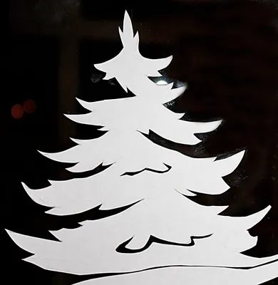Трафареты елки на окно Новый год | Бумажные шаблоны, Бесплатные трафареты,  Шаблоны трафаретов