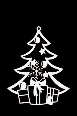 Новогодняя картинка на окна с елкой - скачать бесплатно на сайте  WishesCards.ru