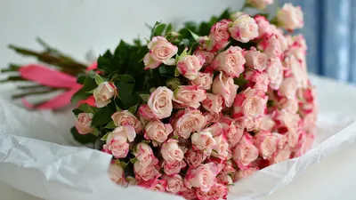 Обои на рабочий стол Букет розовых роз на размытом фоне. Фотограф Юлия  Квятковская, обои для рабочего стола, скачать обои, обои бесплатно