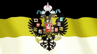 Герб России на фоне флага - обои на рабочий стол