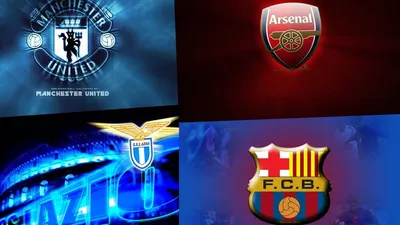 Футбольные клубы: Манчестер, Арсенал, Лацио, Барселона скачать фото обои  для рабочего стола