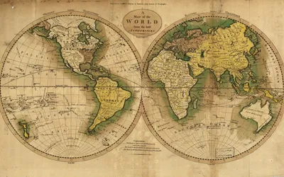 Старая карта мира обои для рабочего стола, картинки и фото - RabStol.net