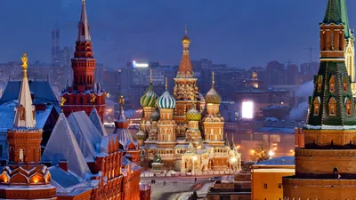 Картинка Москва Россия городской площади Московский Кремль 1920x1080
