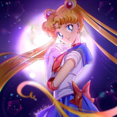 Обои на рабочий стол Sailor Moon Tsukino Usagi / Сейлор Мун Тсукино Усаги  из аниме Bishoujo Senshi Sailor Moon / Прекрасный воин Сейлор Мун, обои для рабочего  стола, скачать обои, обои бесплатно