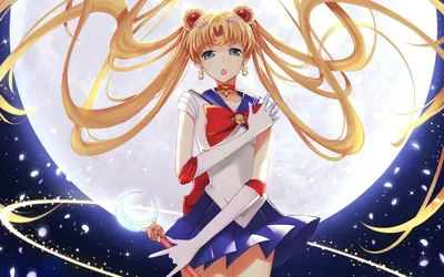 Обои на рабочий стол Sailor Moon / Сейлор Мун в слезах стоит под дождем,  прижав руки к груди, из аниме Красавица-воин Сейлор Мун / Bishoujo Senshi Sailor  Moon, обои для рабочего стола,
