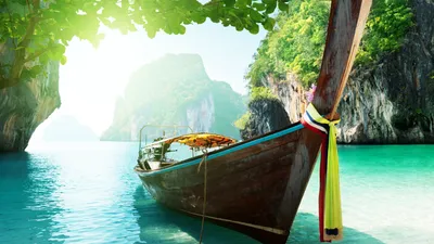Обои природа, лодка, досуг, туризм, Таиланд - картинка на рабочий стол и  фото бесплатно