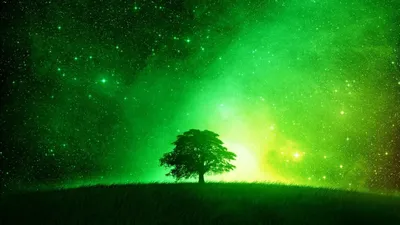 Зелёный космос обои - 34 фото